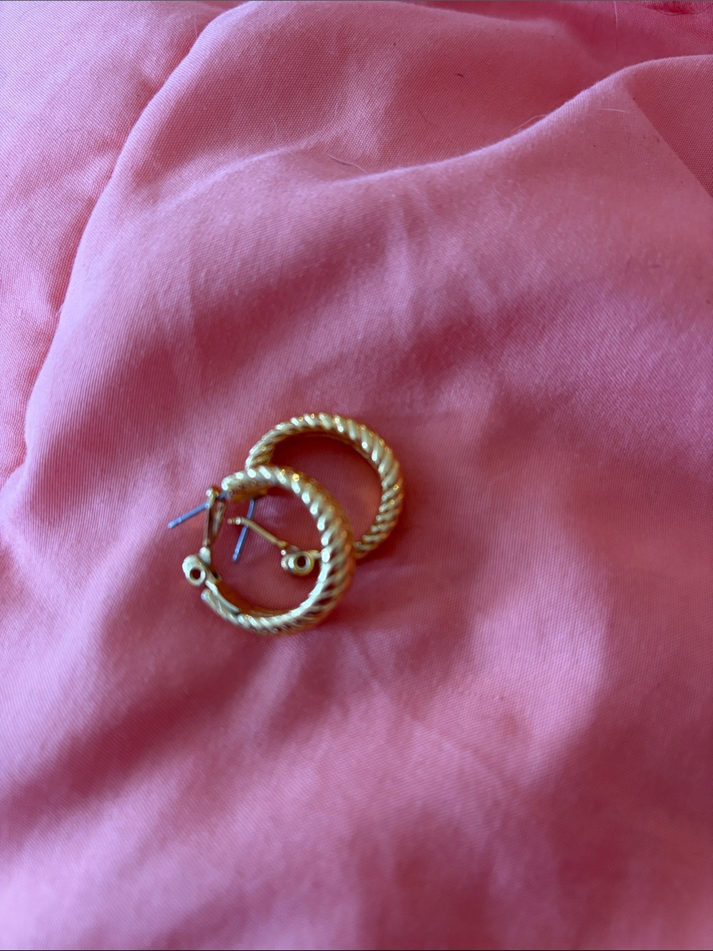 Monet Gold Twisted Rope Hoop Earrings
